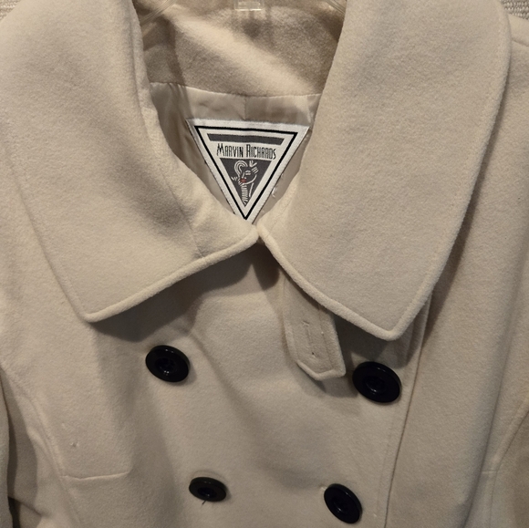 Lovely polar white wool p-coat sz 22 - Picture 3 of 3